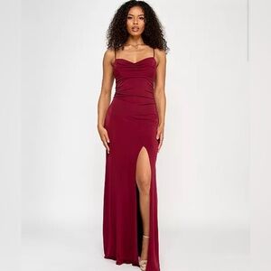Emerald Sundae Burgundy Maxi Dress